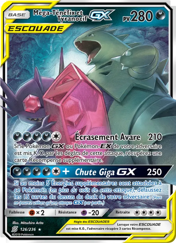 Carte Pokémon Méga-Ténéfix et Tyranocif GX #126 — Harmonie des Esprits