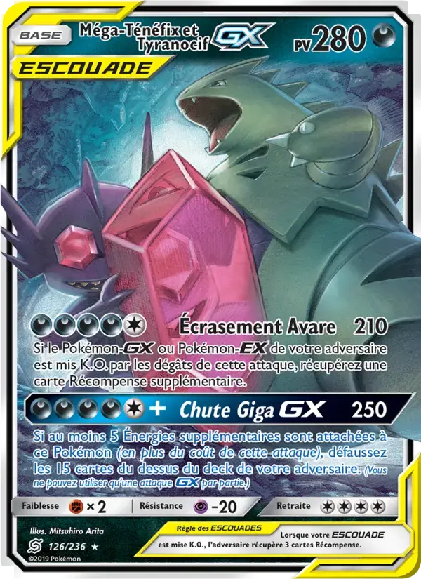 Carte Pokémon Méga-Ténéfix et Tyranocif GX #126 — Harmonie des Esprits