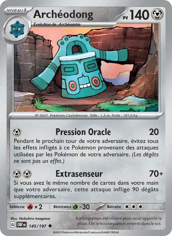 Carte Pokémon Archéodong #145 — Flammes Obsidiennes