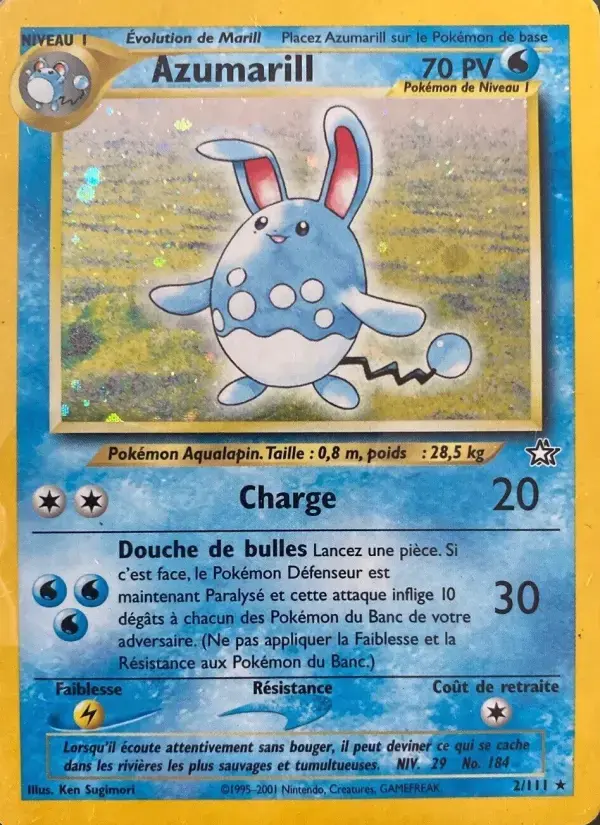 Carte Pokémon Azumarill #2 — Neo Genesis