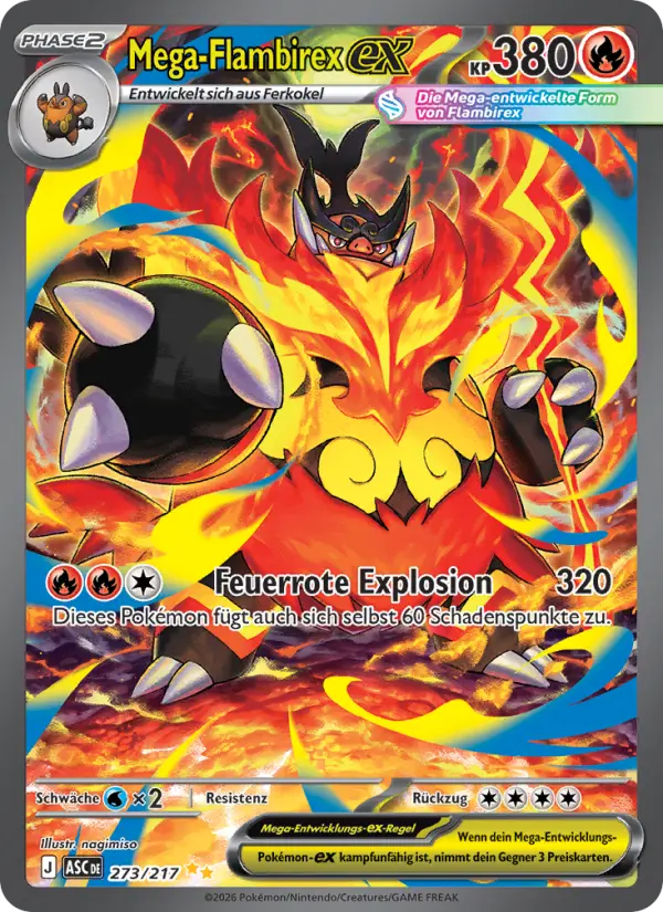 Carte Pokémon Méga-Roitiflam-ex #035 — Promos Méga-Évolution