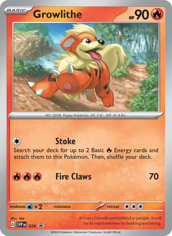 Carte Pokémon Growlithe #024 — Promos Écarlate et Violet