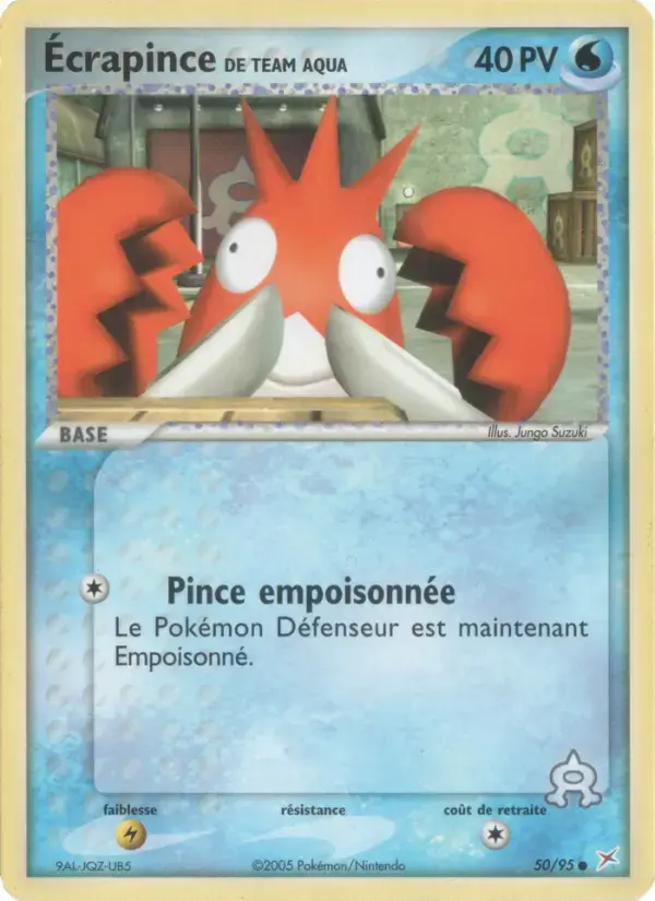 Carte Pokémon Écrapince de Team Aqua #50 — Team Magma vs Team Aqua