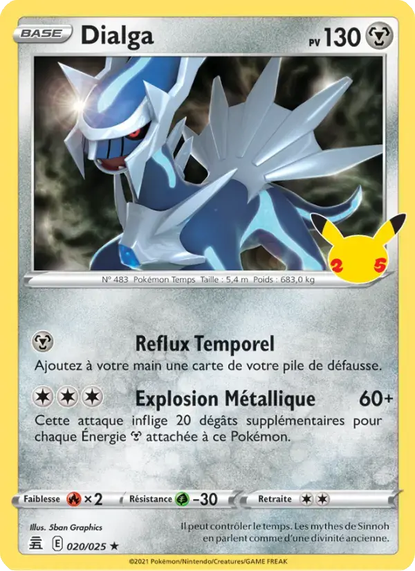 Carte Pokémon Dialga #20 — Célébrations