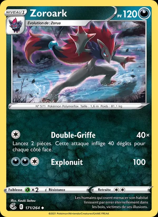 Carte Pokémon Zoroark #171 — Poing de Fusion