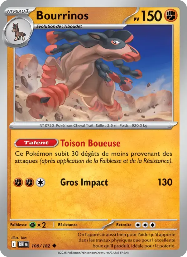 Carte Pokémon Bourrinos #108 — Rivalités Destinées