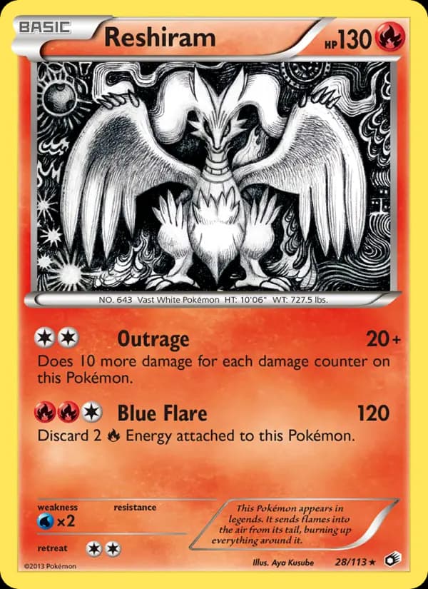Reshiram #28 — Legendary Treasures