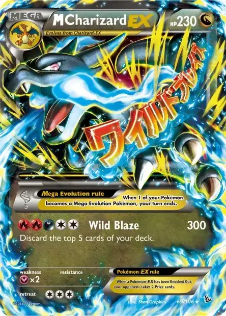Carte Pokémon Méga Dracaufeu-EX #69/106 — Jumbo
