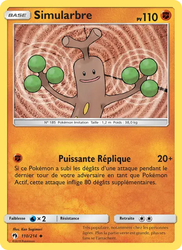 Carte Pokémon Simularbre #110 — Tonnerre Perdu