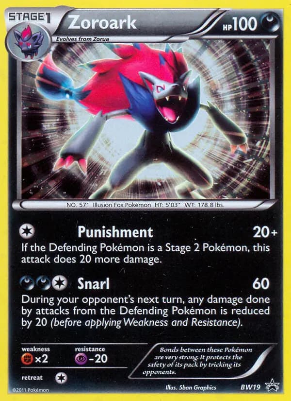 Zoroark #BW19 — Black & White Promos