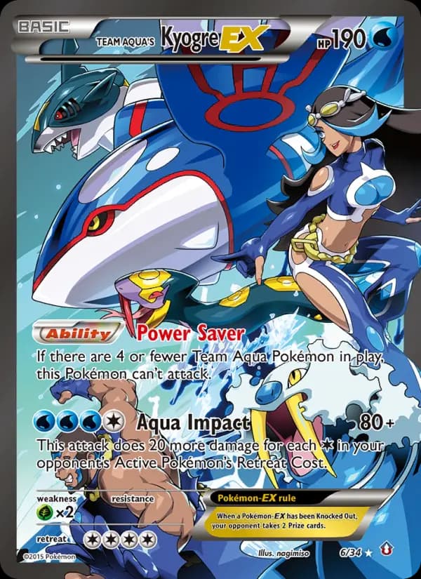 Team Aqua's Kyogre EX #6 — Double Crisis