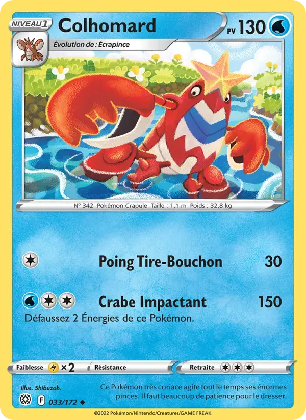 Carte Pokémon Colhomard #033 — Stars Étincelantes
