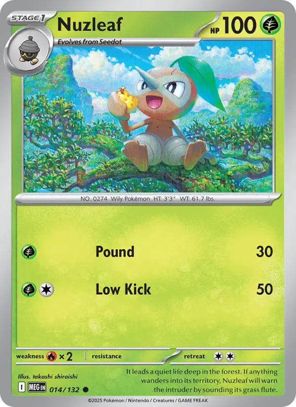 Carte Pokémon Pifeuil #014 — Méga-Évolution