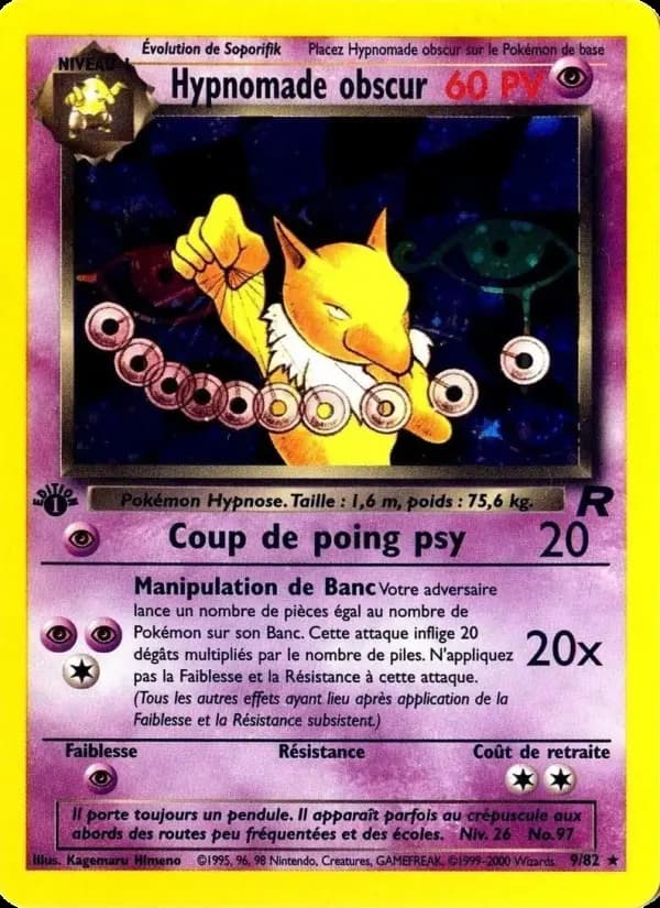 Carte Pokémon Hypnomade obscur #9 — Team Rocket