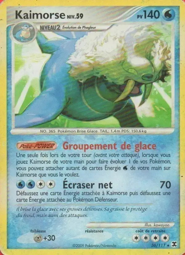 Carte Pokémon Kaimorse Niv. 59 #36 — Rivaux Émergeants