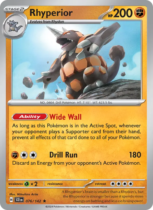 Carte Pokémon Rhinastoc #076 — Couronne Stellaire