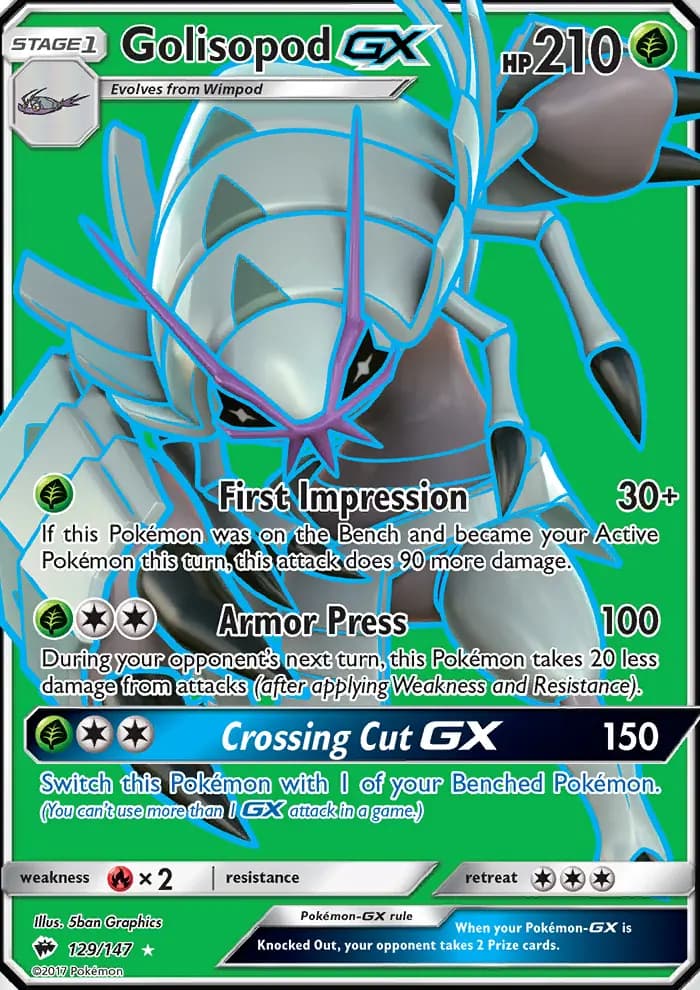 Golisopod GX #129 — Burning Shadows
