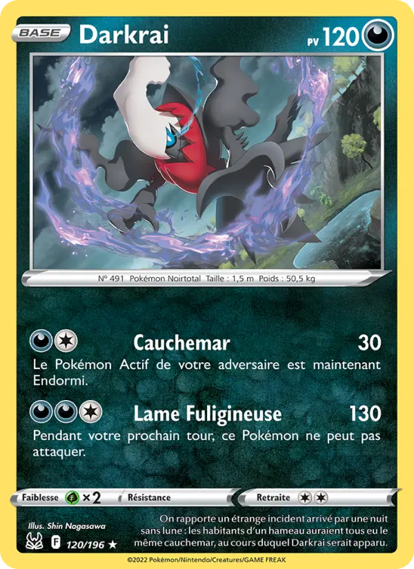 Carte Pokémon Darkrai #120 — Origine Perdue