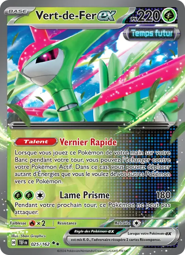 Carte Pokémon Vert-de-Fer-ex #025 — Forces Temporelles