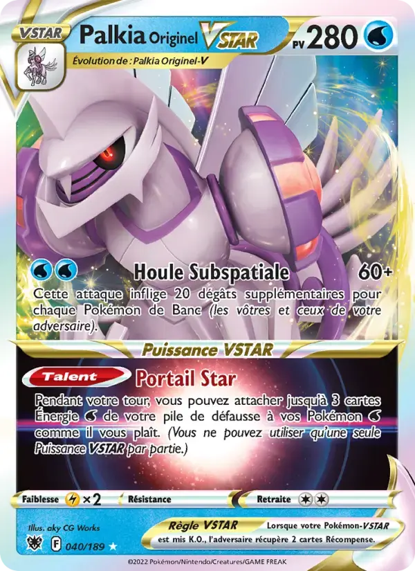 Carte Pokémon Palkia Originel VSTAR #040 — Astres Radieux