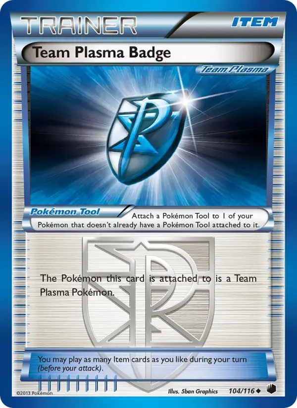 Team Plasma Badge #104 — Plasma Freeze