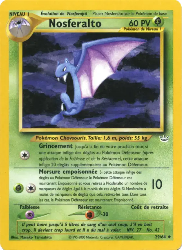 Carte Pokémon Nosferalto #29 — Neo Revelation