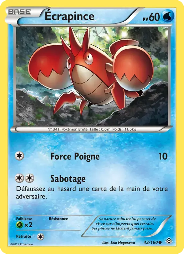 Carte Pokémon Écrapince #42 — Primo-Choc