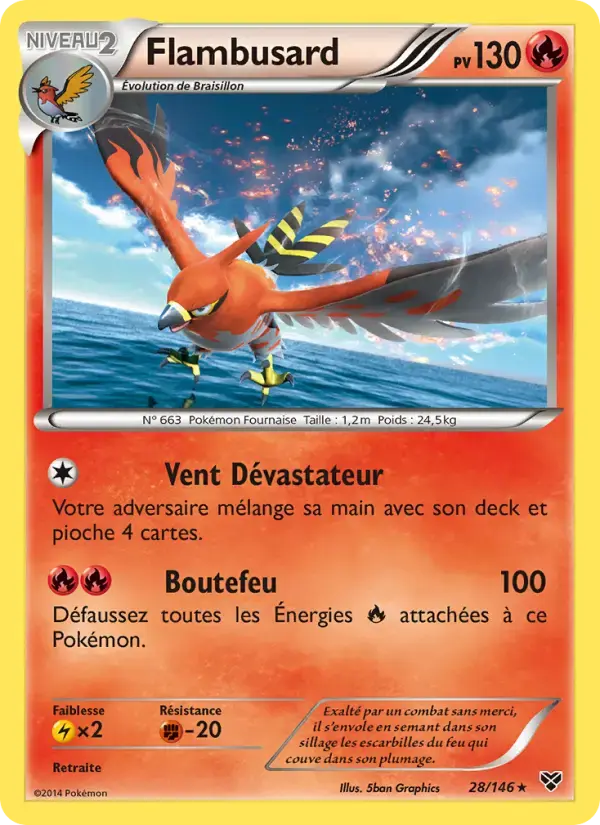 Carte Pokémon Flambusard #28 — XY