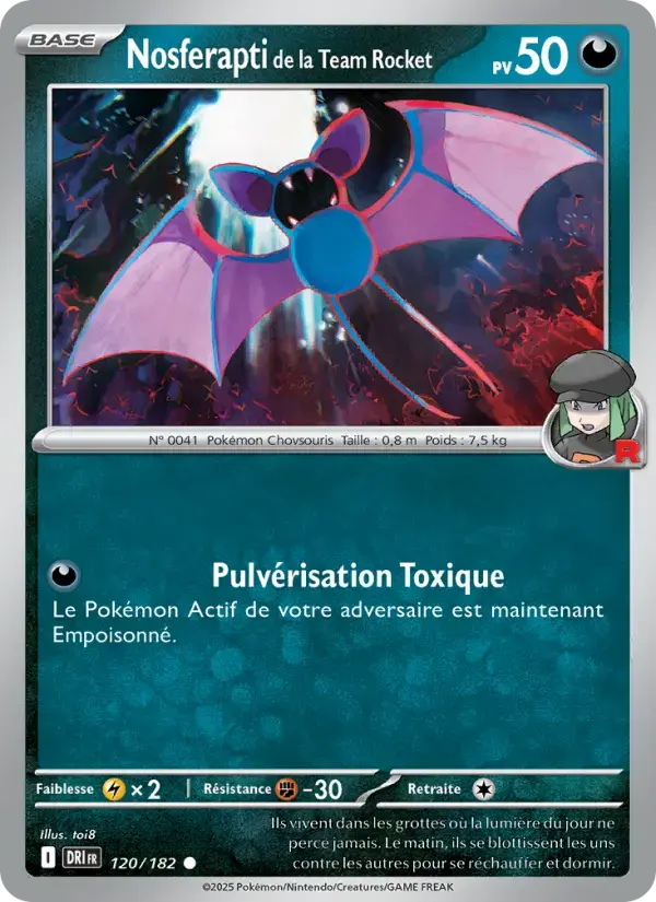 Carte Pokémon Nosferapti de la Team Rocket #120 — Rivalités Destinées