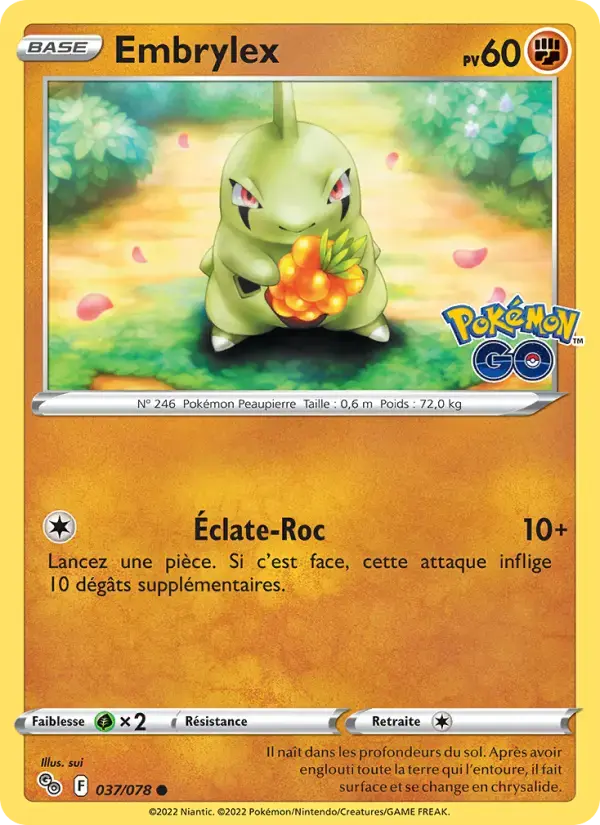 Carte Pokémon Embrylex #037 — Pokémon GO