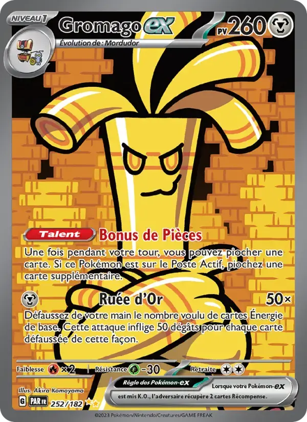 Carte Pokémon Gromago-ex #252 — Faille Paradoxe