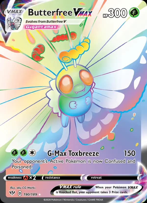 Butterfree VMAX #190 — Darkness Ablaze