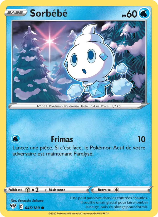 Carte Pokémon Sorbébé #45 — Ténèbres Embrasées