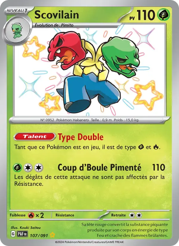 Carte Pokémon Scovilain #107 — Destinées de Paldea