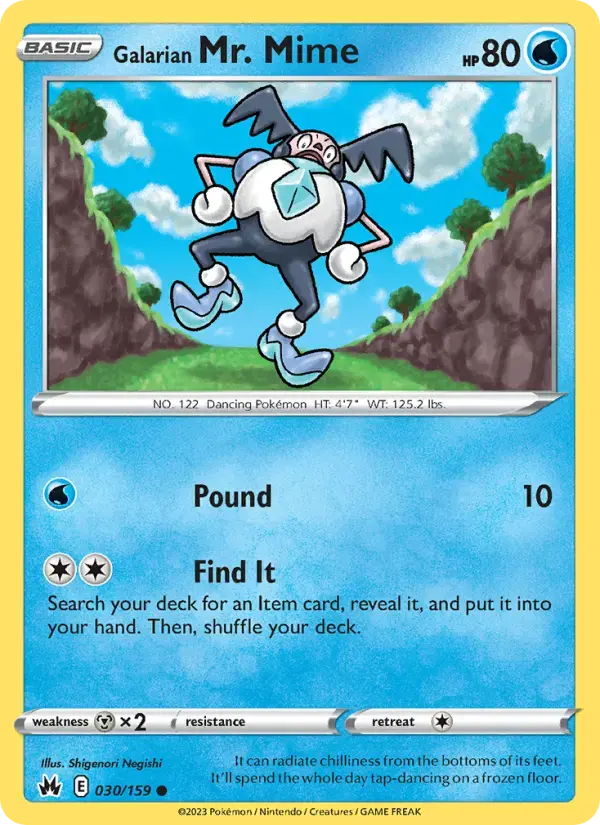 Galarian Mr. Mime #030 — Crown Zenith