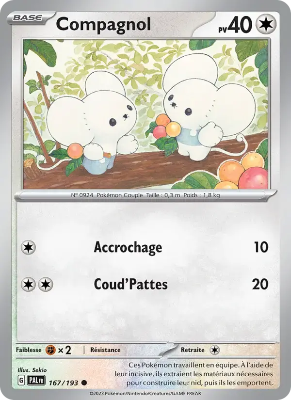 Carte Pokémon Compagnol #167 — Évolutions à Paldea