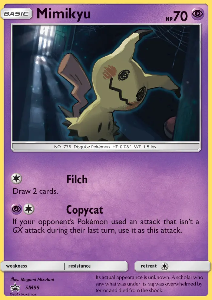 Carte Pokémon Mimiqui #SM99 — Promos Soleil et Lune