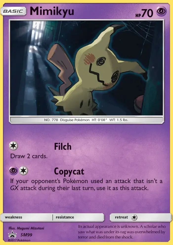 Carte Pokémon Mimikyu #SM99 — Promos Soleil et Lune