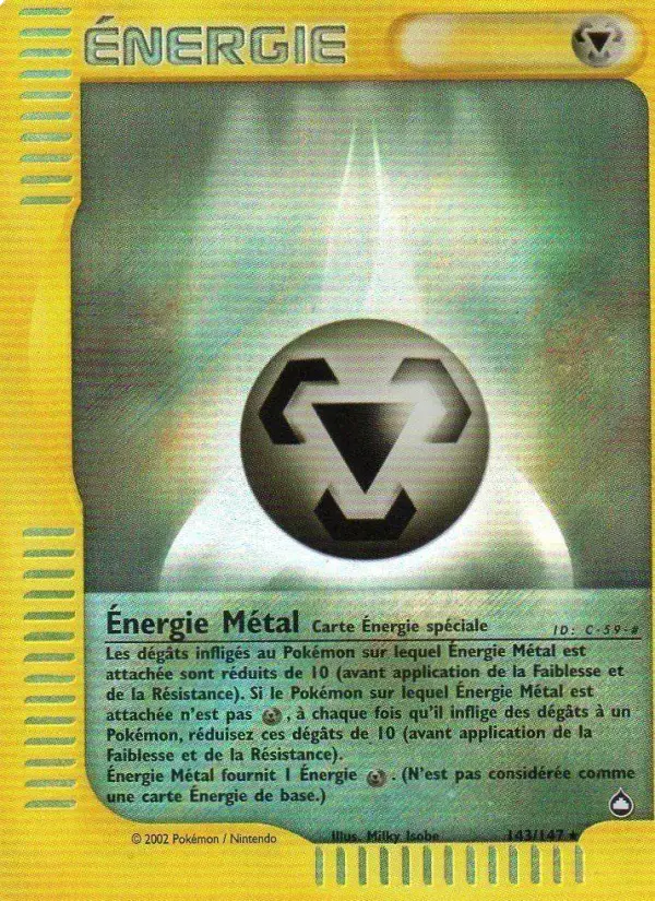 Carte Pokémon Énergie Métal #143 — Aquapolis