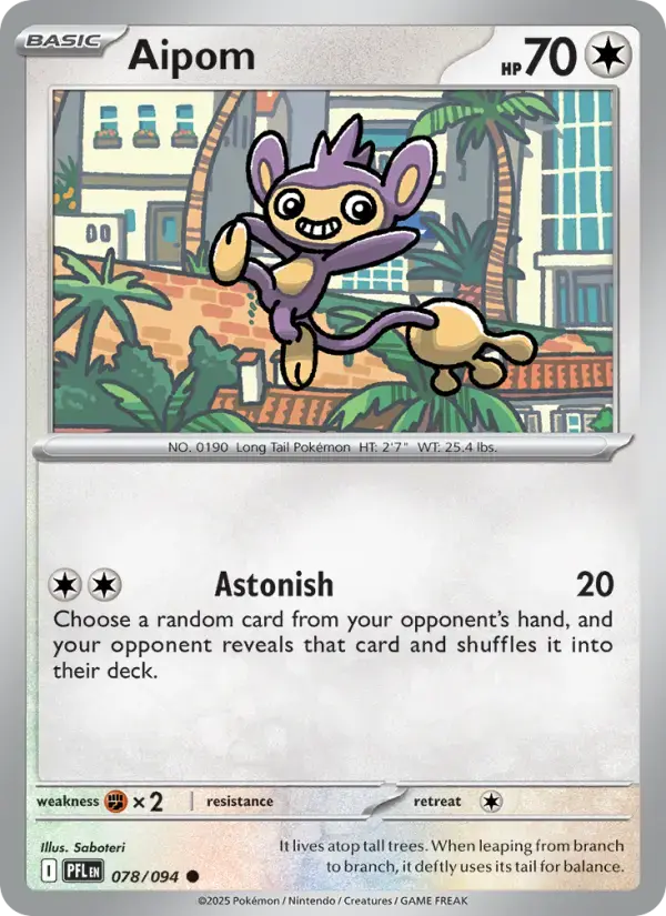 Aipom #078 — Phantasmal Flames