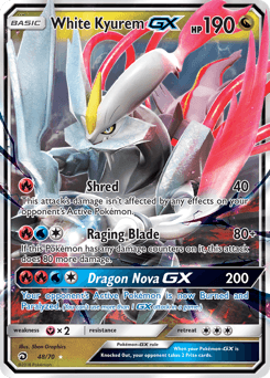 Carte Pokémon Kyurem Blanc GX #48 — Majesté des Dragons