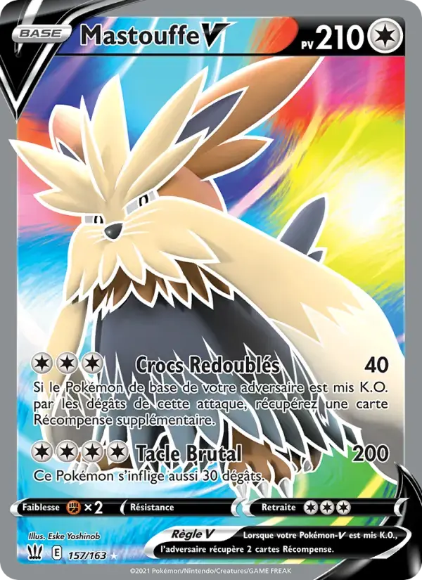 Carte Pokémon Mastouffe V #157 — Styles de Combat