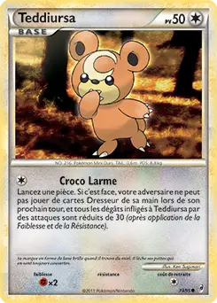 Carte Pokémon Teddiursa #73 — L'Appel des Légendes