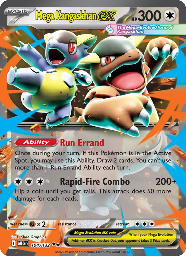 Carte Pokémon Méga-Kangourex-ex #104 — Méga-Évolution