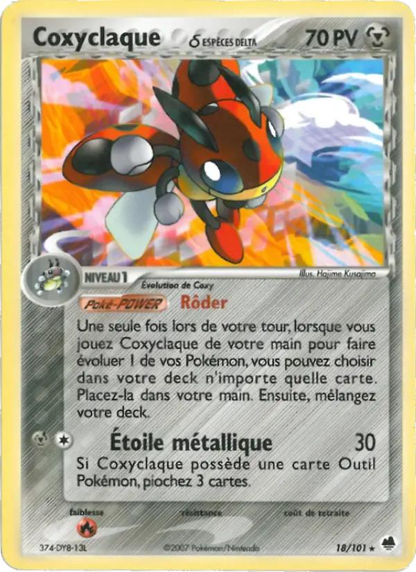 Carte Pokémon Coxyclaque δ #018 — Île des Dragons