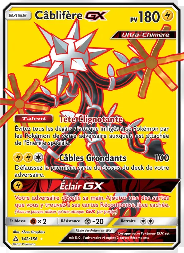 Carte Pokémon Câblifère GX #142 — Ultra-Prisme