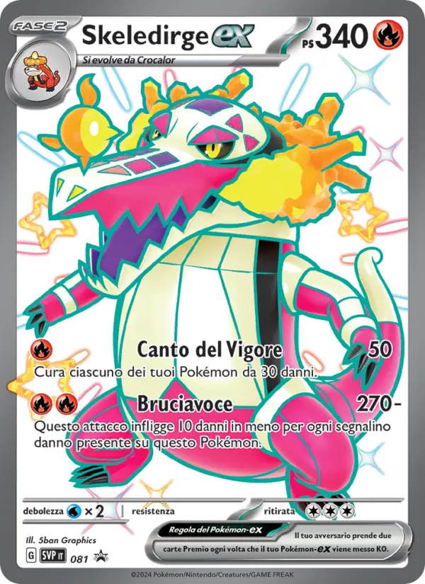 Carte Pokémon Flâmigator-ex #081 — Promos Écarlate et Violet