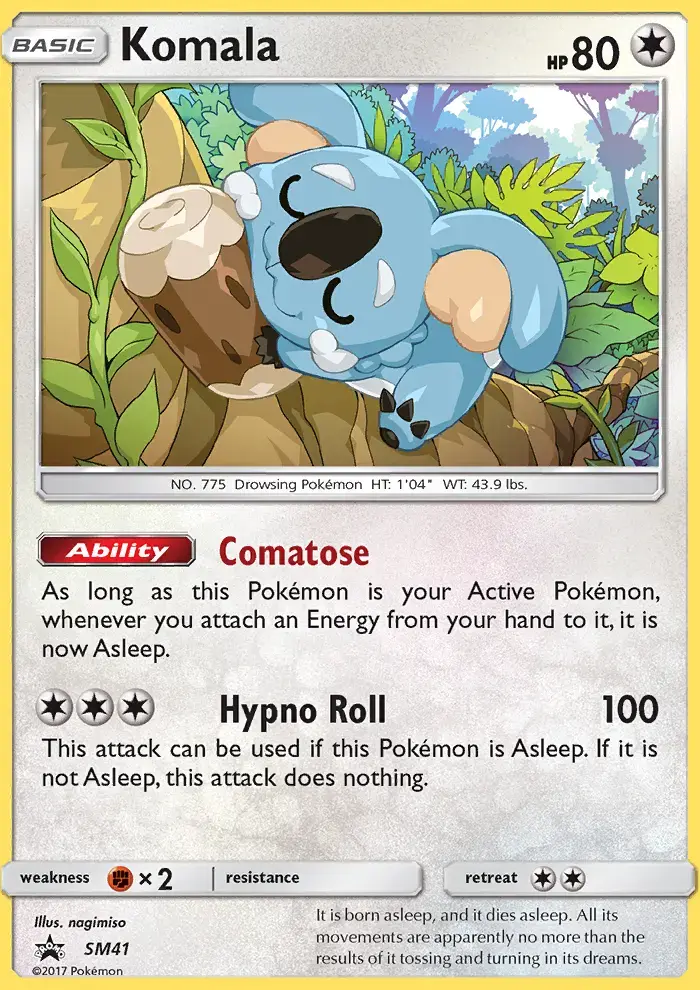 Carte Pokémon Komala #SM41 — Promos Soleil et Lune