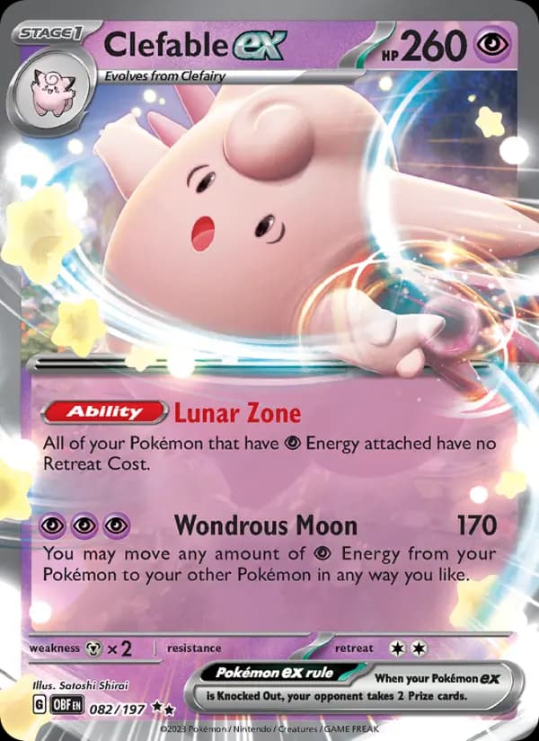Clefable ex #082 — Obsidian Flames