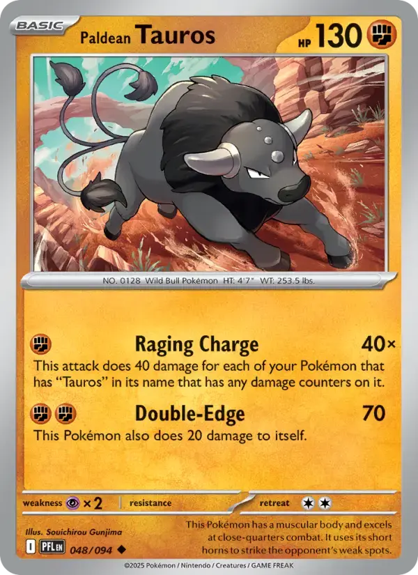 Paldean Tauros #048 — Phantasmal Flames
